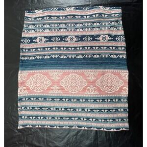 Lauren Ralph Lauren Womens 3X Geo-Motif Linen Blend Stretch Knit Pencil Skirt